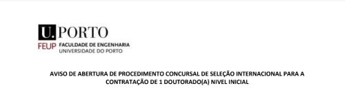 Concurso para contratação de investigador com doutorado, nível inicial, no CITTA, Universidade do Porto, Portugal