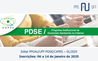 Edital para Seleção de Bolsistas DOUTORADO SANDUÍCHE – PPGAU/UFF-PDSE/CAPES – 01/2025